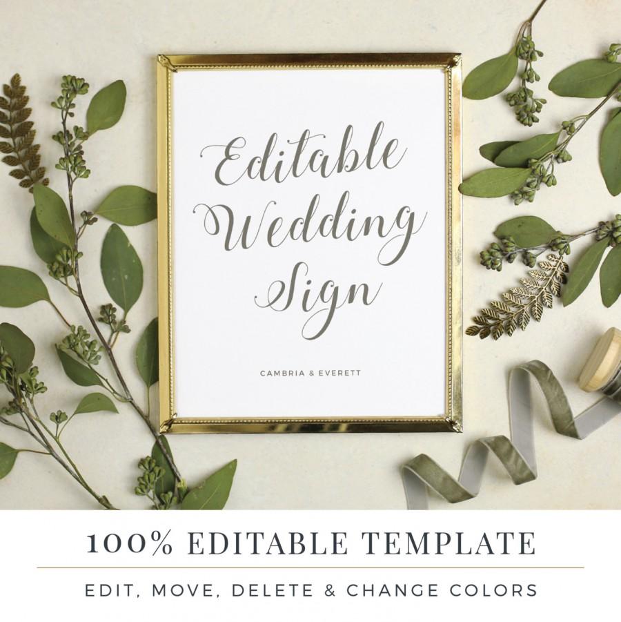 زفاف - Wedding Sign Template, Editable Sign, Favor Sign, Guestbook Sign, Cards and Gifts, Grecian, Greek Inspired, Greece, Instant DOWNLOAD