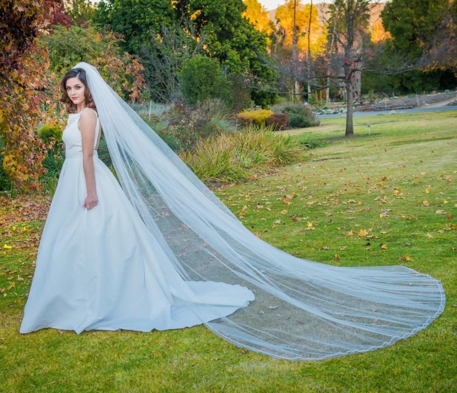 Wedding - Cathedral Veil with Pearl Beaded Edge