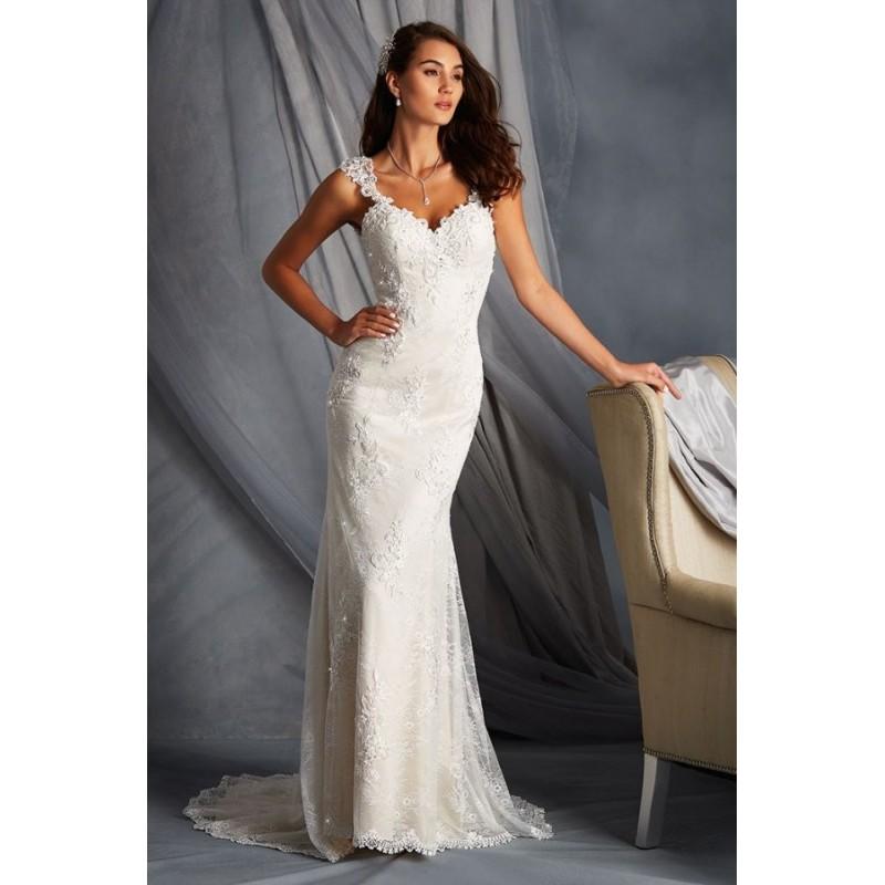 Wedding - Style 2547 by Alfred Angelo Signature Collection - Chapel Length Fit-n-flare Sweetheart Floor length LaceNet Sleeveless Dress - 2017 Unique Wedding Shop