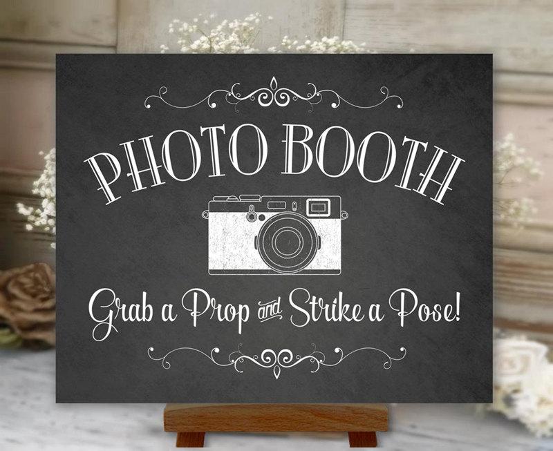 زفاف - Photo Booth Sign Chalkboard Printable Wedding Party Instant Download Ready To Print (#PHO1C)