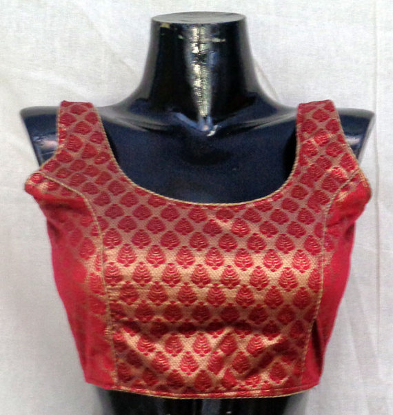 Wedding - Red Color Brocket Marriage Blouse - also available in all sizes
