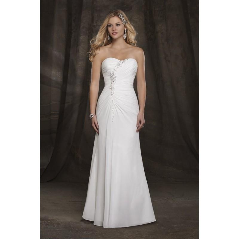Hochzeit - Style 2511 by Mary’s Bridal – Informals - Floor length Sweetheart A-line Chiffon Sleeveless Dress - 2017 Unique Wedding Shop
