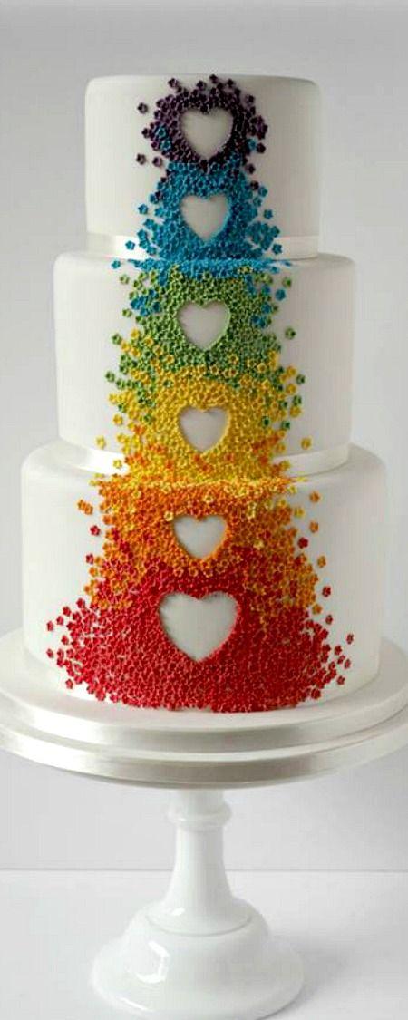 Hochzeit - Rainbow Cake
