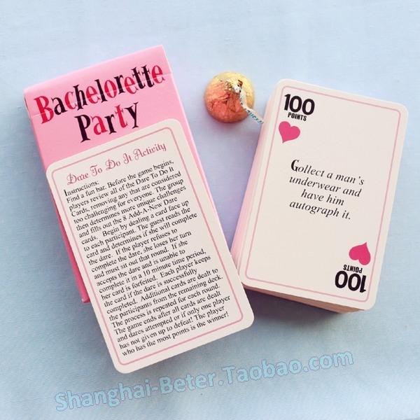 زفاف - Beter Gifts® Bachelorette Dare to Do It Activity Card单身派对扑克牌ZH025