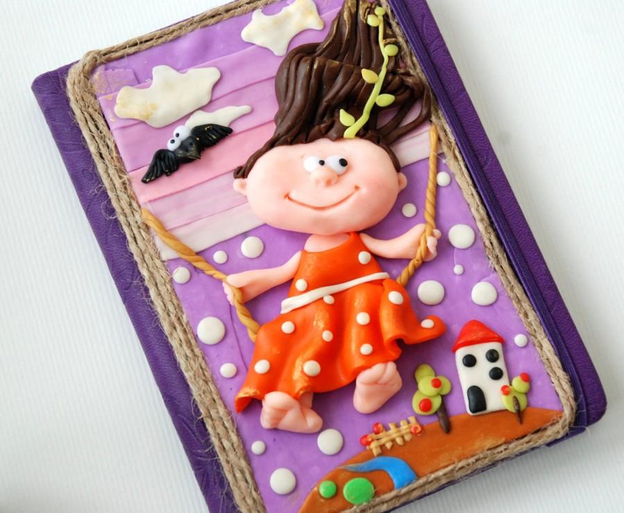 Свадьба - Handmade Notebook Polymer Clay Spring is coming! Journal Personal diary Writing journal Memory book Unique gift For her Best friend gift Joy