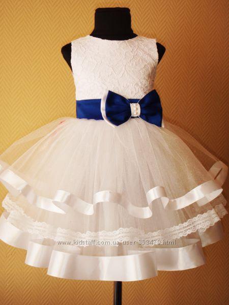 Свадьба - White Lace Flower Girl Dress Chiffon Flower Girl Dress Toddler Dress Flower Girl Dress Blue Sash Navy Bow Dress Junior Bridesmaid Dress sale