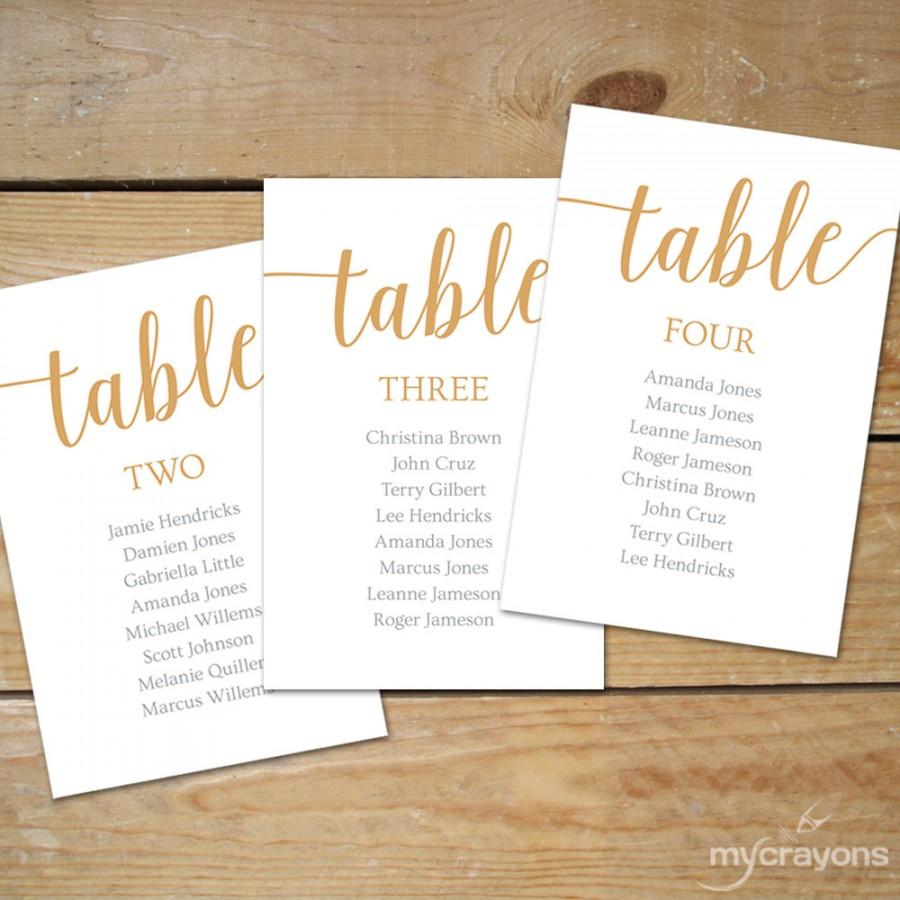 Hochzeit - Caramel Gold Seating Chart Template // Instant Download Editable Seating Cards, DIY Seating Chart Printable // Caramel Gold Wedding Decor