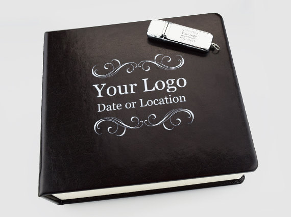 زفاف - 1 Hermes USB & Book Style Gift Box - Branded with Your Personalised Logo
