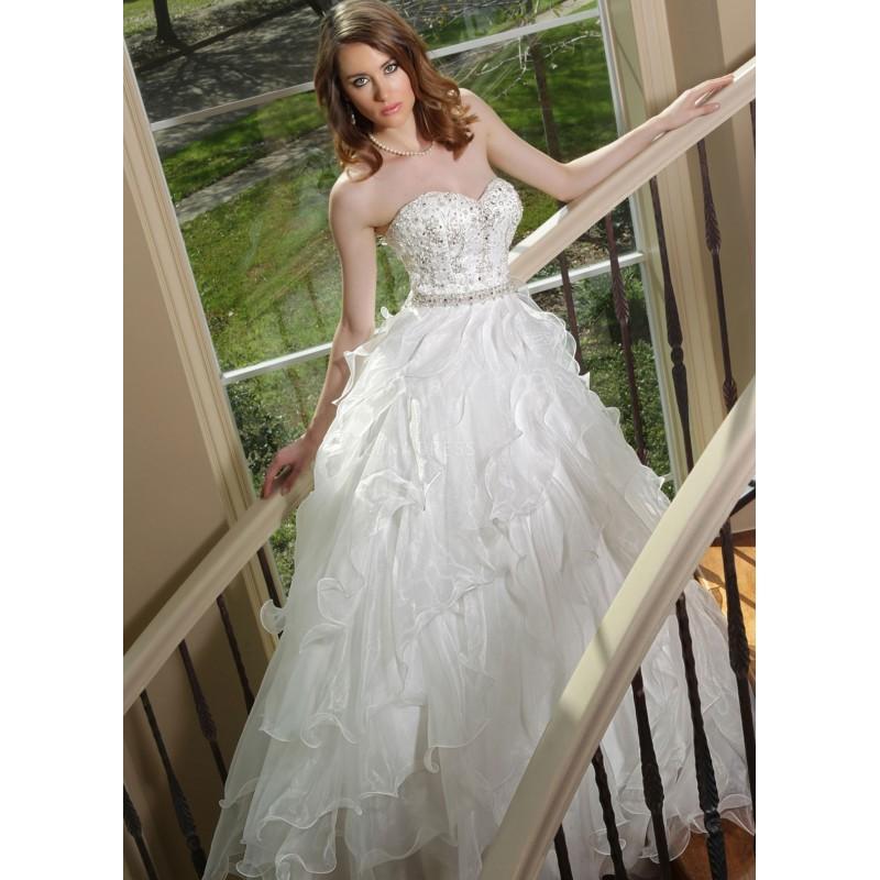 Свадьба - Ball Gown Sweetheart Organza Natural Waist Chapel Train Unique Bridal Gowns - Compelling Wedding Dresses
