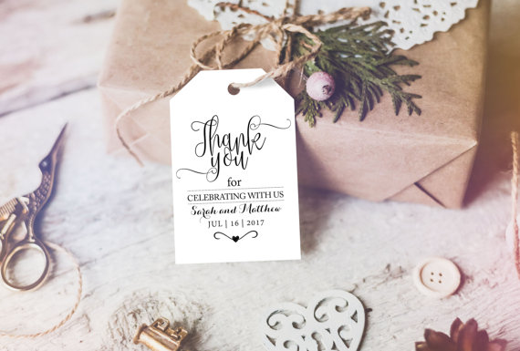 Mariage - Thank You Tag - Wedding Printable - Wedding Favor Tag - Wedding Thank You Tags - Thank You Wedding - Downloadable wedding 