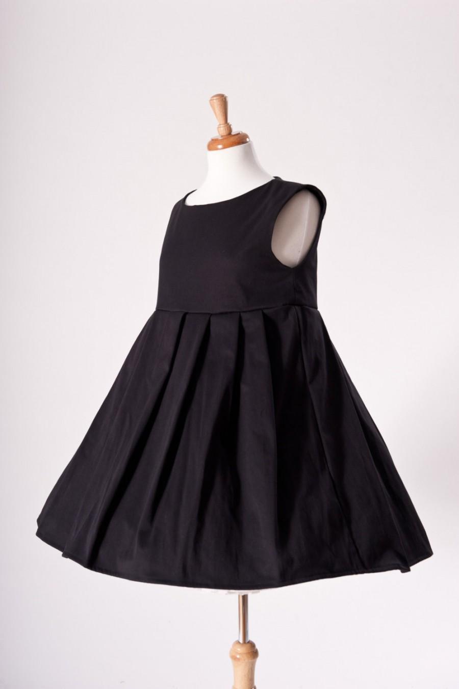 زفاف - Black Babydoll Dress Gothic Goth Lolita Loli Dress Pleated Sleeveless Empire Waist Jumper Sundress Custom Size Plus Size Made to Measure