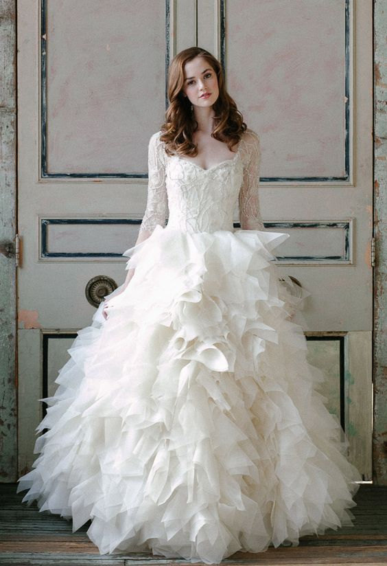 Свадьба - Princess Ruffles Wedding Gown
