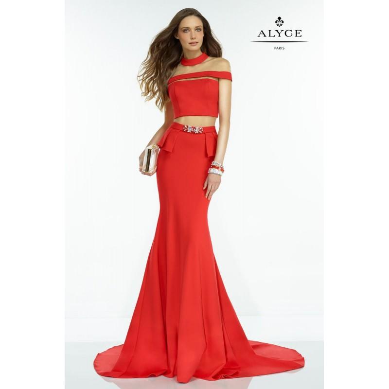 زفاف - Red Claudine for Alyce Prom 2527 Claudine for Alyce Paris - Top Design Dress Online Shop