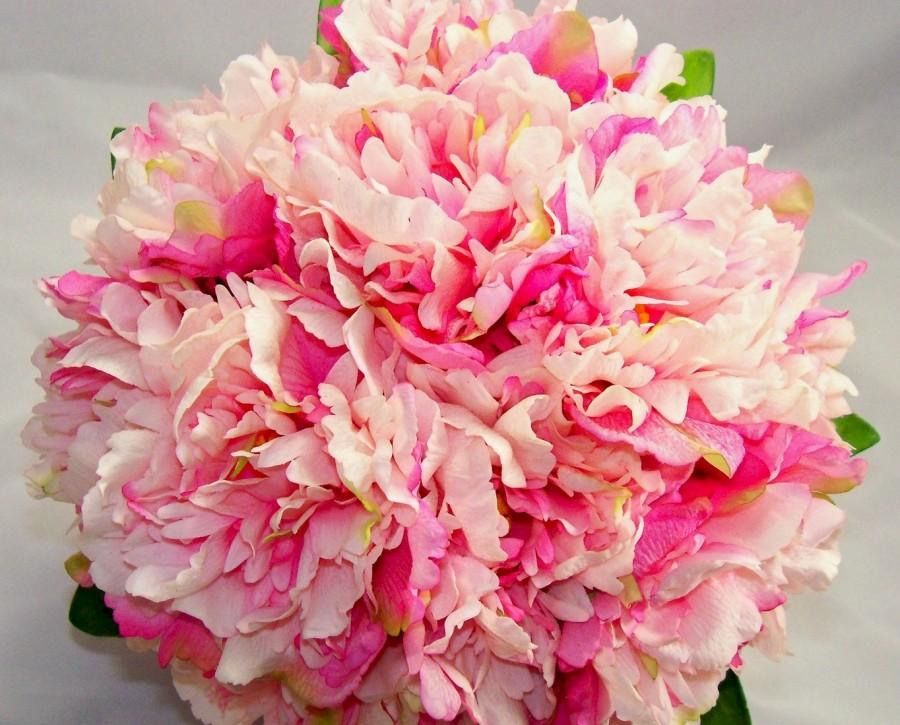 زفاف - Bridal Bubblegum Pink Peony Bouquet