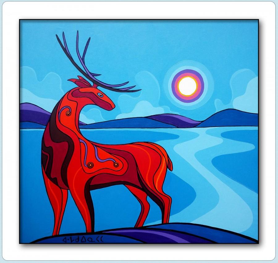 Mariage - DEARLY BELOVED by Ritchie Sinclair, Morrisseau inspired, visionary, woodland style painting and prints
