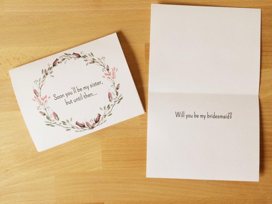 Wedding - Will You Be My Bridesmaid Card / Sister In Law Bridesmaid Card / Funny Maid of Honor Card / #102