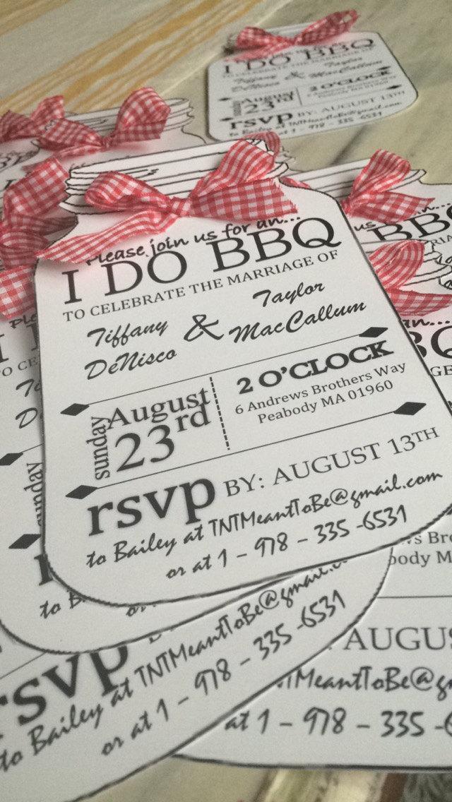 Wedding - I DO BBQ Personalized Invitations