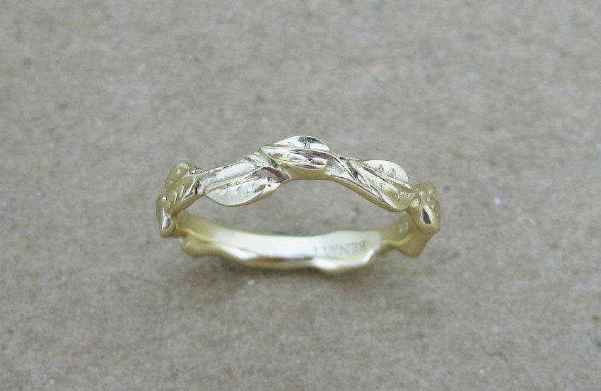 Mariage - Wedding Ring, Wedding Leaf Ring, 18k Wedding Ring, Gold Leaves Ring, Wedding Leaves Ring, Forest Wedding Ring, Gold Floral Ring, 18k Ring