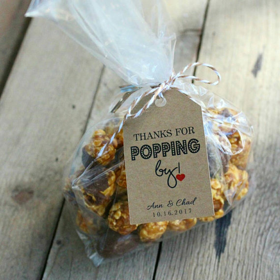 Mariage - Favor Tags - Wedding Favor Tags - Popcorn Favor Tags - Party Favors - Popping By