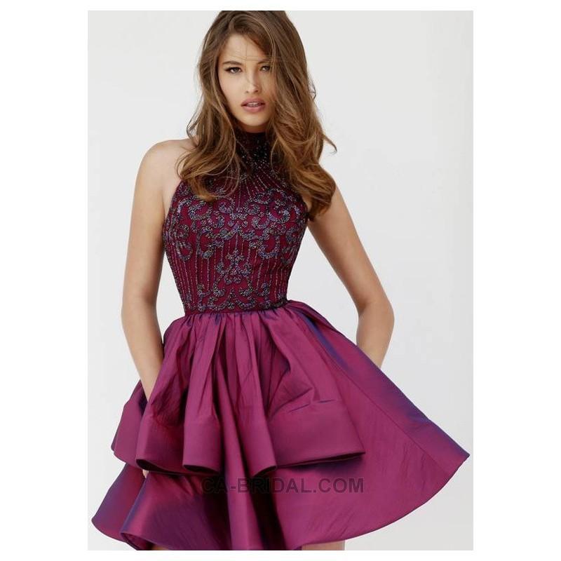 زفاف - 2017 Admirable High-neck A-line Mini/Short Homecoming Dress With Appliques - dressosity.com