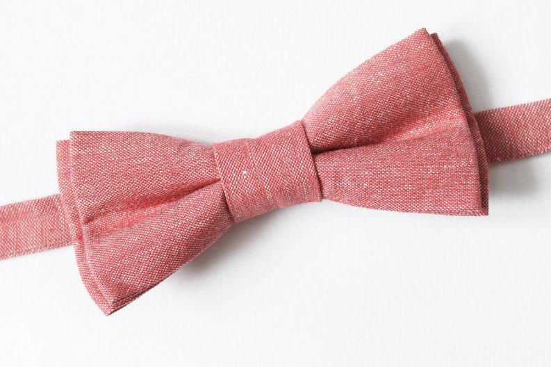 mens coral bow tie