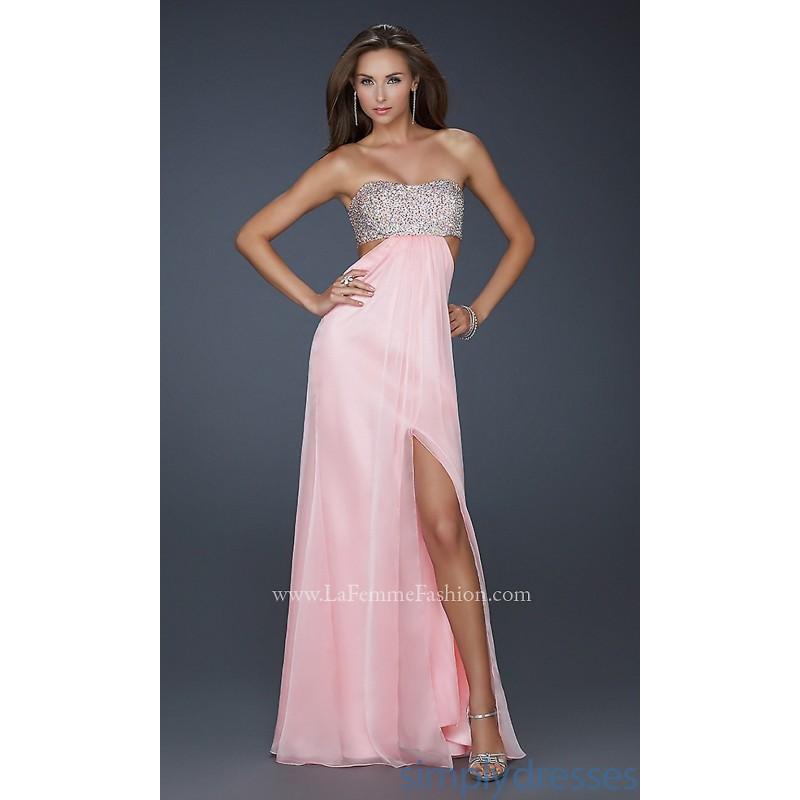 زفاف - Exquisite Strapless Beaded Empire 2013 Light Blue Prom/evening/bridesmaid Dresses By La Femme Lf-16291 - Cheap Discount Evening Gowns