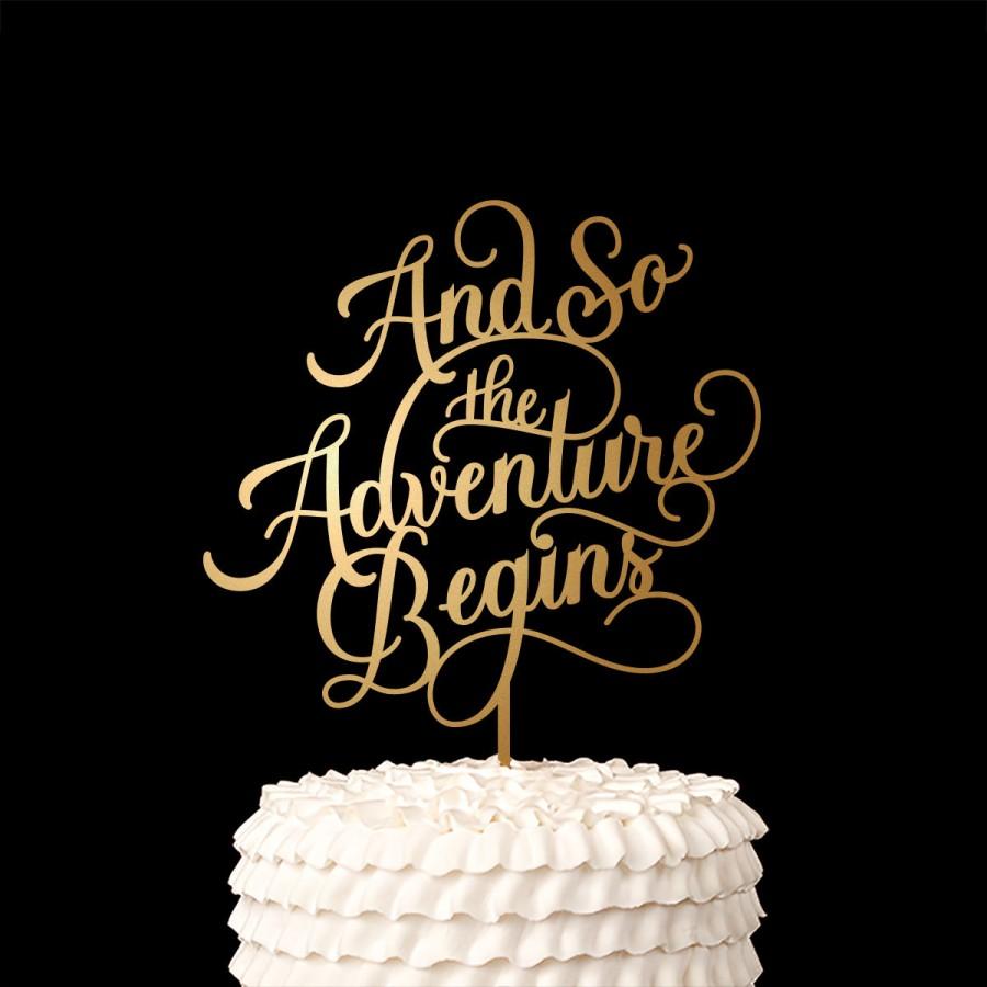 Wedding - Wedding Cake Topper - And so the adventure begins - Classic Collection