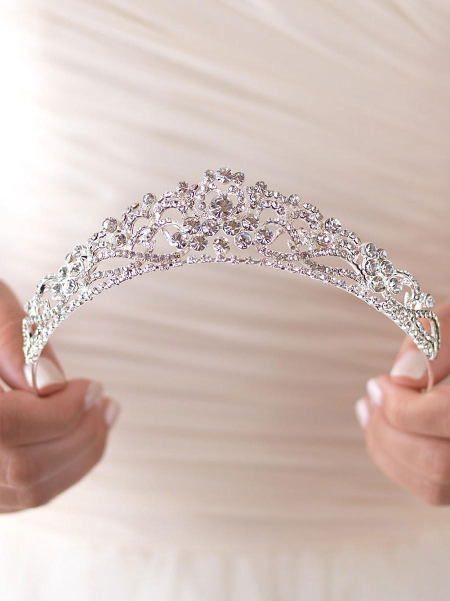 Wedding - Rhinestone Tiara, Royal Wedding Crown, Bridal Tiara, Wedding Tiara, Crown and Tiara, Princess Tiara, Bridal Crown, Princess Crown ~TI-3219