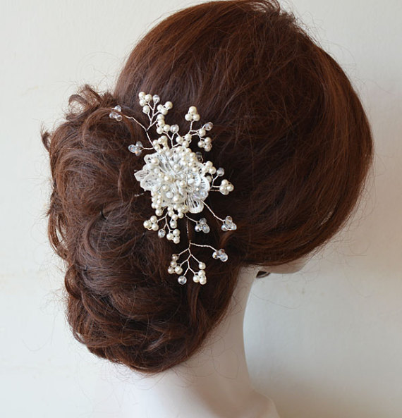 Wedding - Bridal Hair Comb, Wedding Pearl Comb, Wedding headpiece, Pearl Hair Comb, Bridal Hair Accessories