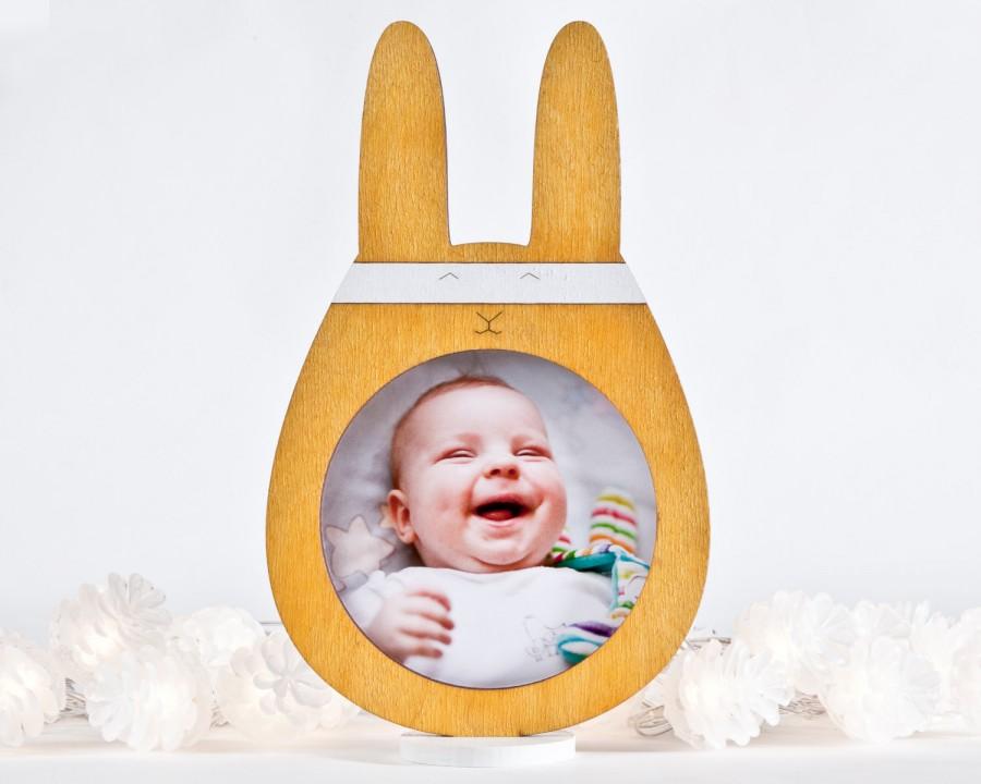 Свадьба - Yellow Picture Frame, Bunny Photo Frame, Yellow Nursery Decor, Gift for New Parents, Housewarming Gift, Gift for Sister, Baby Shower Gift