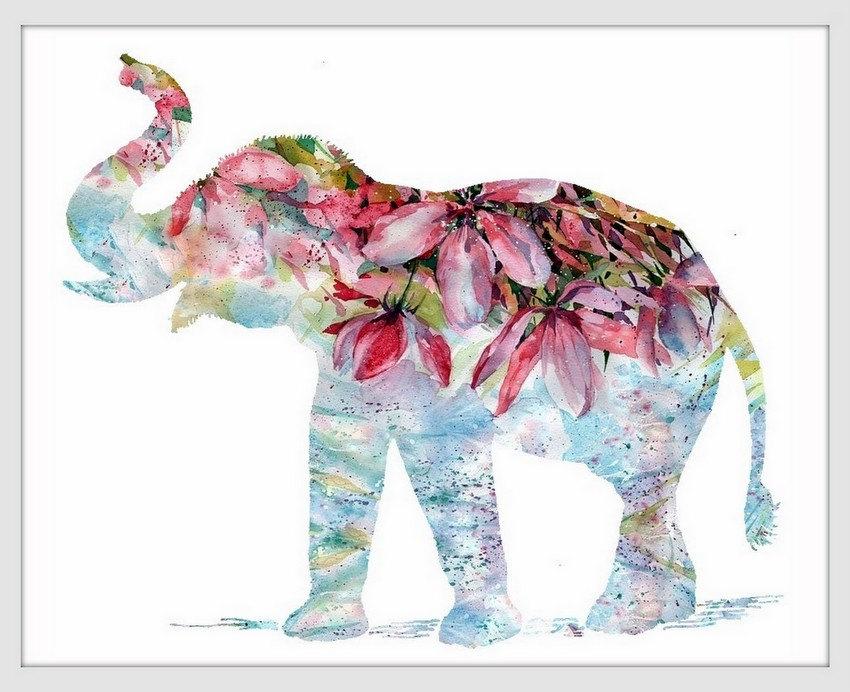 Mariage - Elephant Art Print, Elephant Decor, Elephant Art, Elephant, Elephant Wall Decor 