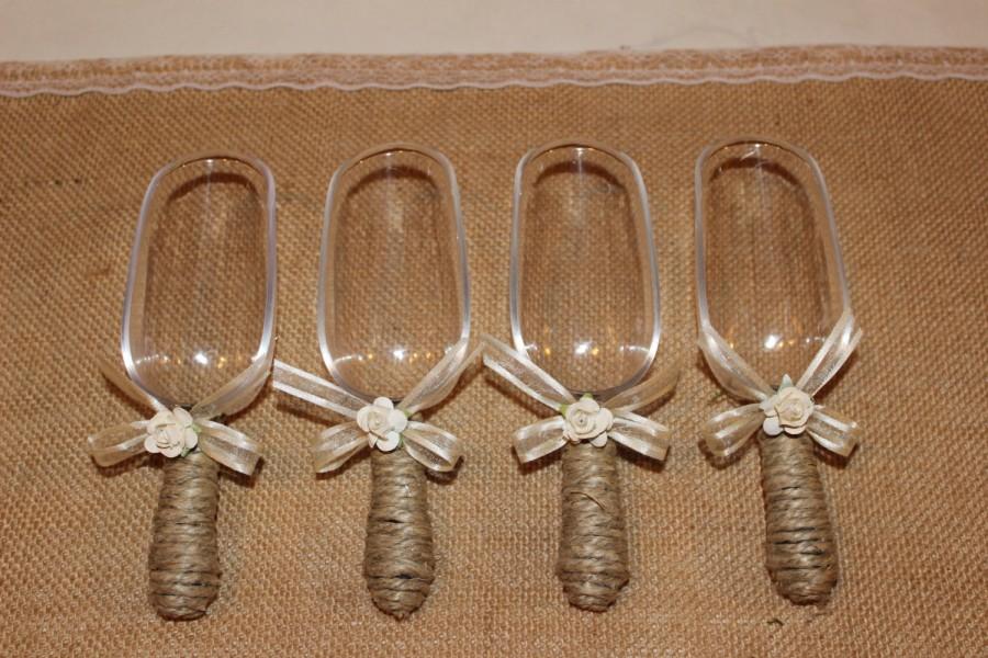 Mariage - Rustic Candy Buffet Scoops / Wedding Candy Bar Scoops / Rustic Candy Scoops