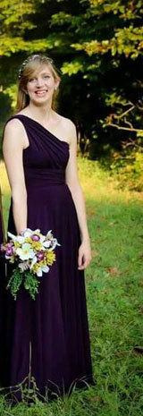 Wedding - Dark purple Infinity Dress - floor length  long  wrap dress