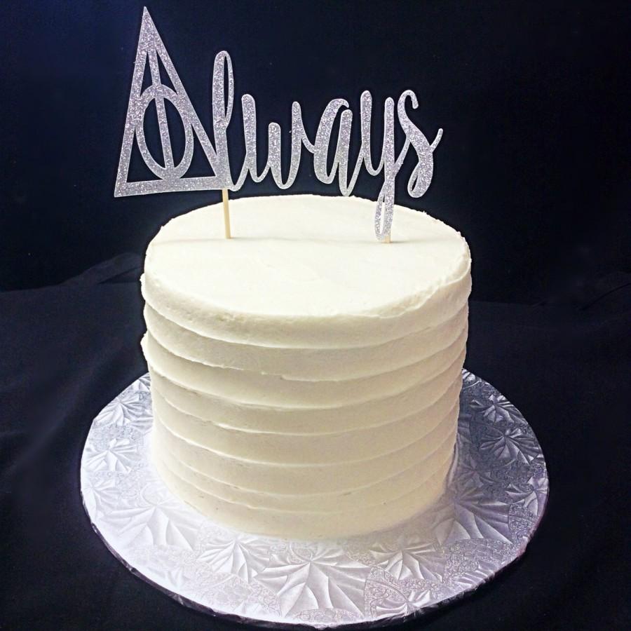 Mariage - Always Harry Potter Wedding Cake Topper/ Deathly Hallows Always Topper