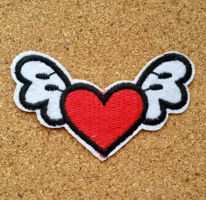 Mariage - Heart Iron on Patch - Heart Patch Emoji Iron on Patches Heart Applique Embroidered Patch Sew On Patch, Best Gift