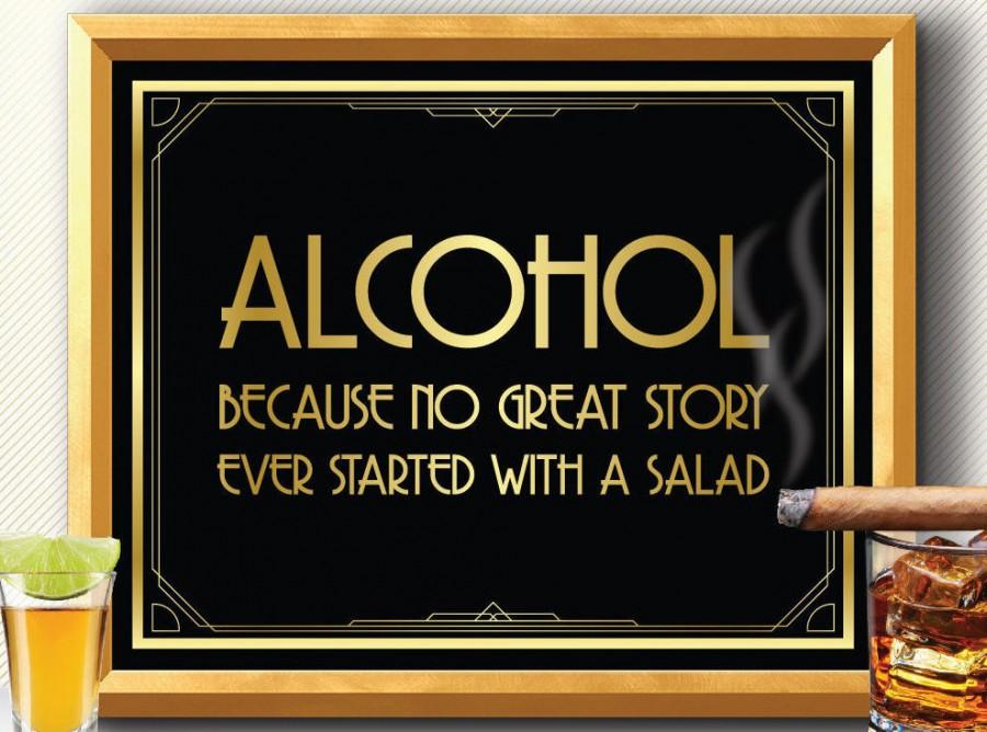 زفاف - Art deco sign great gatsby great gatsby decorations great gatsby party bar sign 1920s great gatsby party decoration roaring 20s alcohol bar