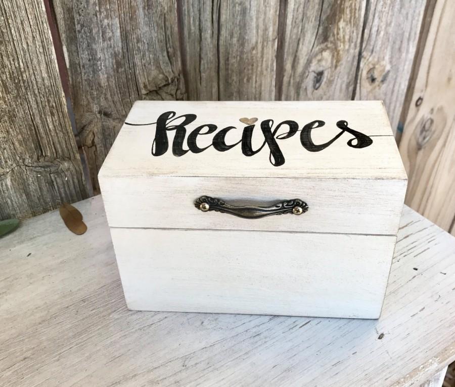 Wedding - Personalized Recipe Box, Bridal Shower Recipes For Love Box, Recipes for the Bride