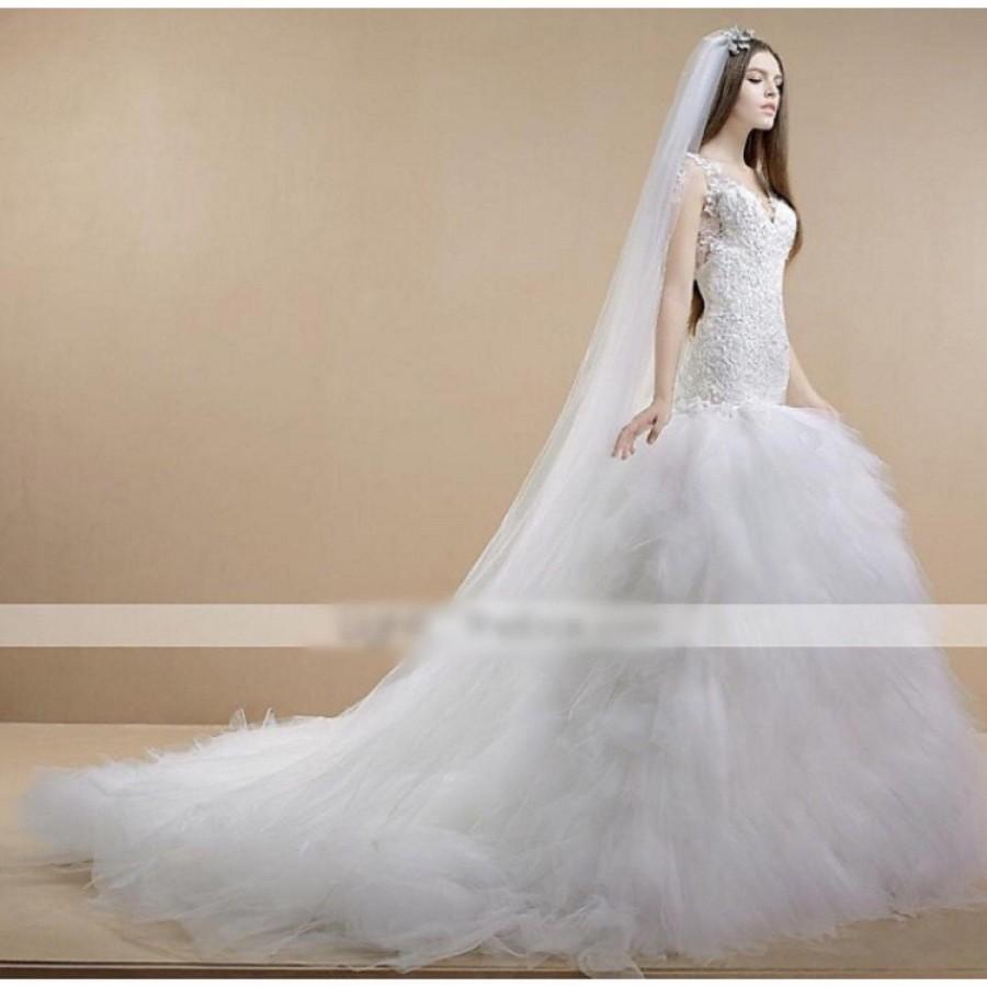 Wedding - White Backless Wedding Dress