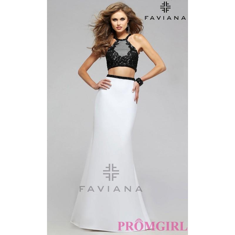 Wedding - Long Two Piece Prom Dress by Faviana - Discount Evening Dresses 