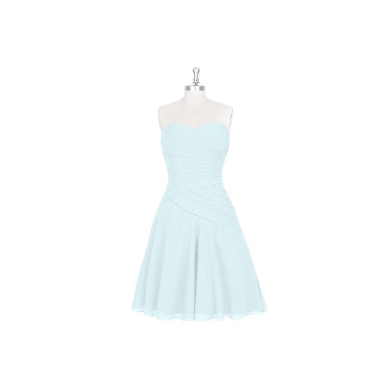 Hochzeit - Mist Azazie Sofia - Knee Length Back Zip Sweetheart Chiffon Dress - The Various Bridesmaids Store