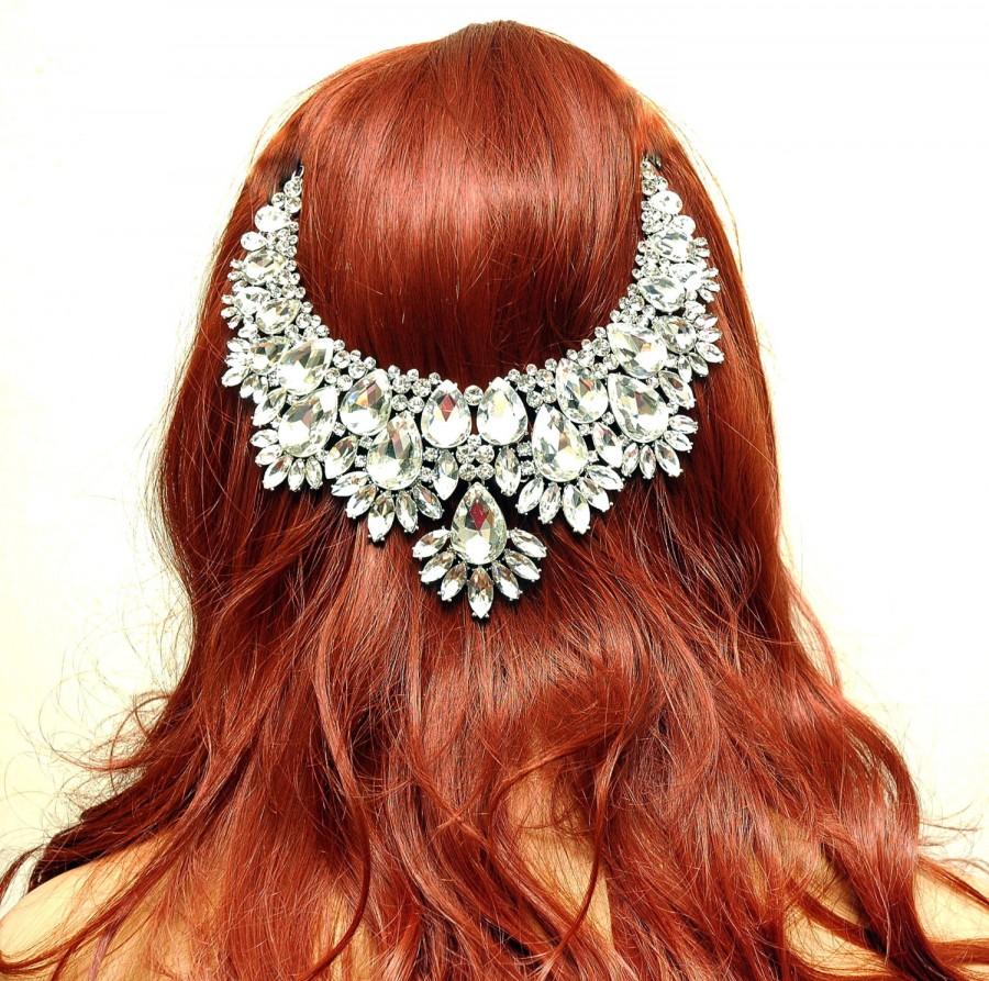 Свадьба - Bridal Headband Hair Accessories, FREE SHIPPING Wedding Head Chain, Bridal Headpiece Prom Crystal Jewelry Hair Jewelry Prom Hair Accessories - $90.00 USD