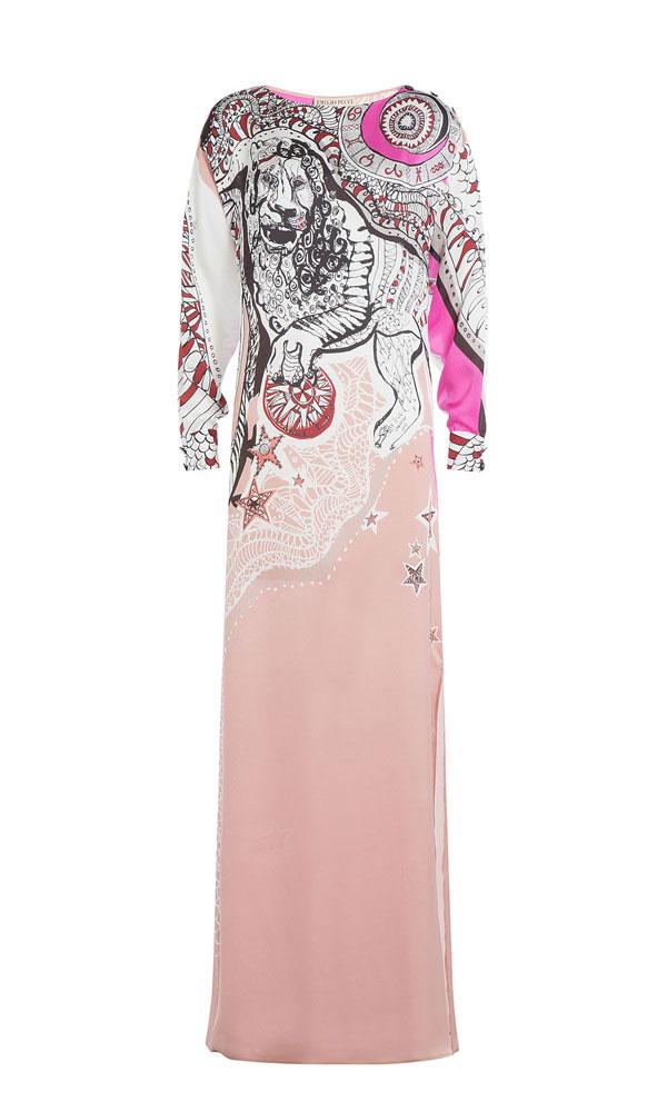 Mariage - Emilio Pucci Pale Pink Printed Silk Maxi Dress