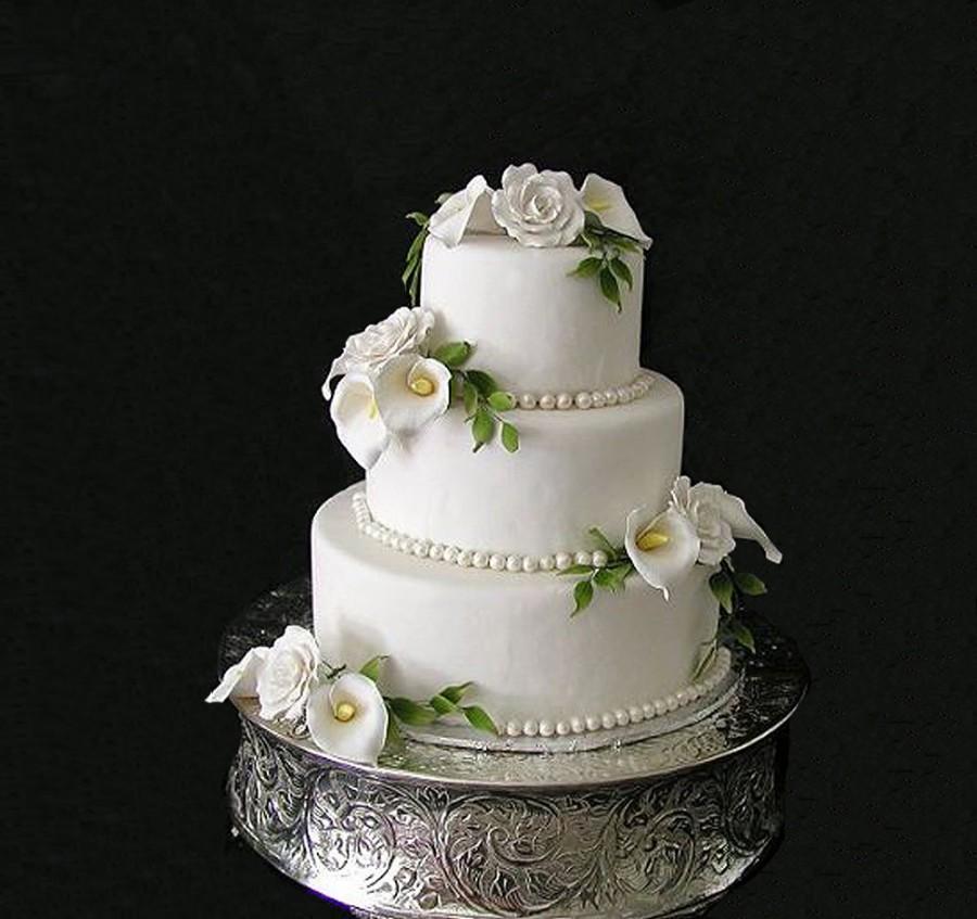 Wedding - Silver Cake Stand, Round Cake Stand, Wedding Cake Stand, Wedding Supplies, Baking Supplies, Wedding Cake Plate, Silver Cake Stand