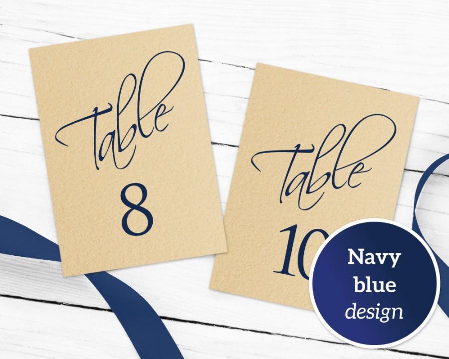 Hochzeit - Table Numbers Printable 1-40 Template In TWO Sizes, Wedding Table Seating Template, Table Number Cards, Editable Wedding Printable,  - $6.50 USD