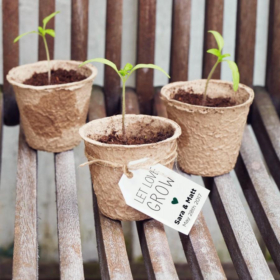 Let Love Grow Favor Tag Template DIY Editable Instant Download