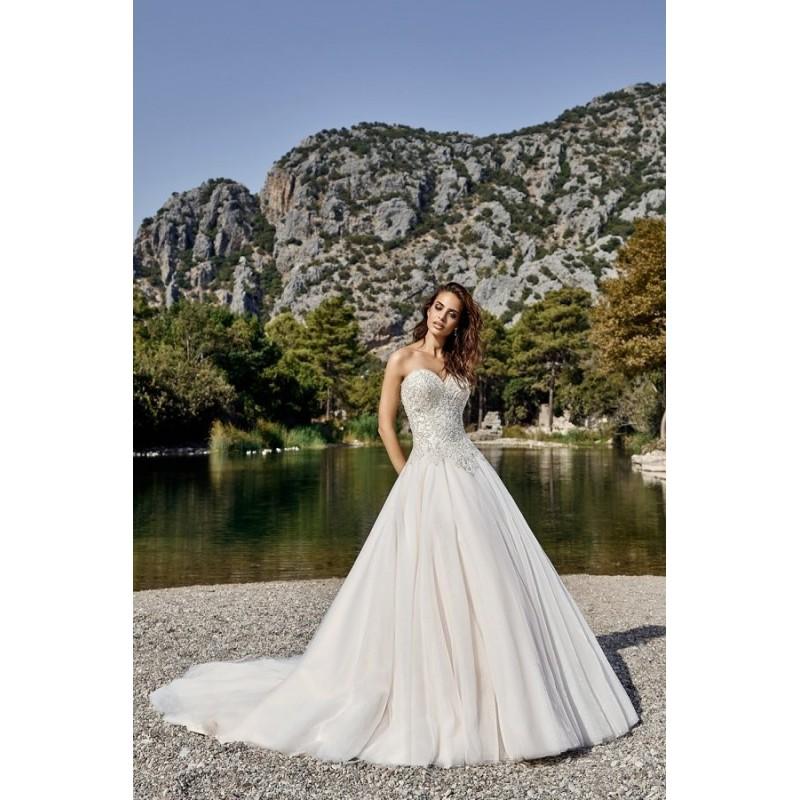 زفاف - Style Sicily by Eddy K - Sweetheart Sleeveless Floor length Cathedral Tulle Ballgown Dress - 2017 Unique Wedding Shop