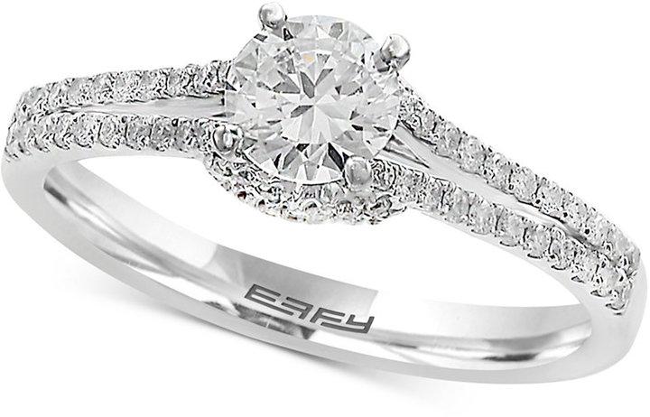 Mariage - EFFY® Infinite Love Diamond Engagement Ring (3/4 ct. t.w.) in 18k White Gold