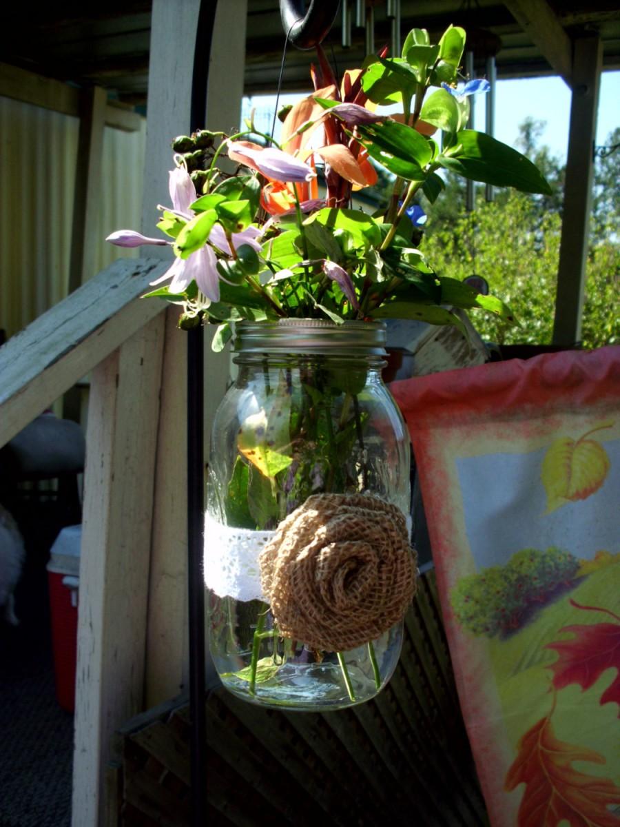 زفاف - Hanging mason jars