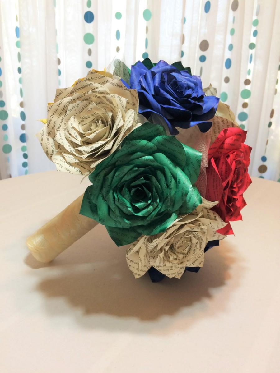 Mariage - Bridal bouquet using book pages, 3 sizes to choose from, Book page bouquet, Paper rose bouquet, Book Rose bouquet, Book page bouquet