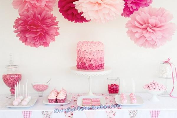 Hochzeit - Beter Gifts® Tissue Pom Flower BETER-ZH037 DIY Party Decoration Bridal Shower